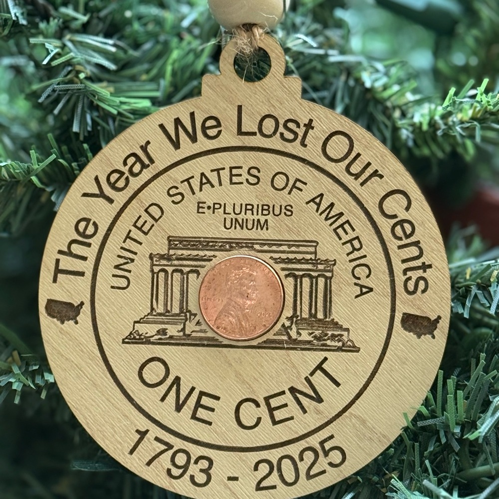 Commemorative Wooden Penny Ornament